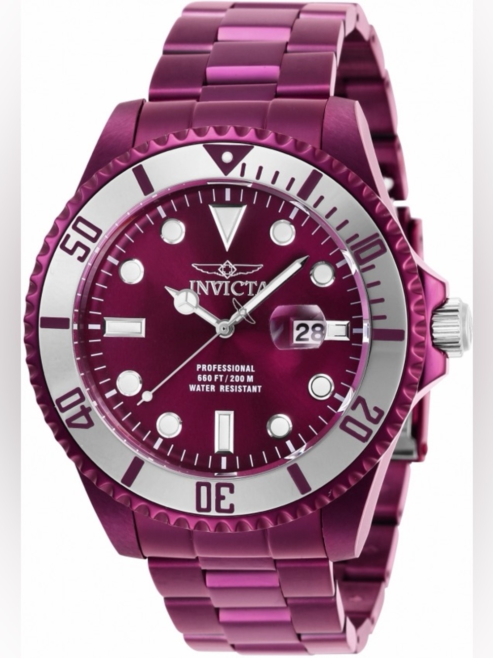 Invicta Men's Dive Watch - Magenta Tone NEEDS BATTERY